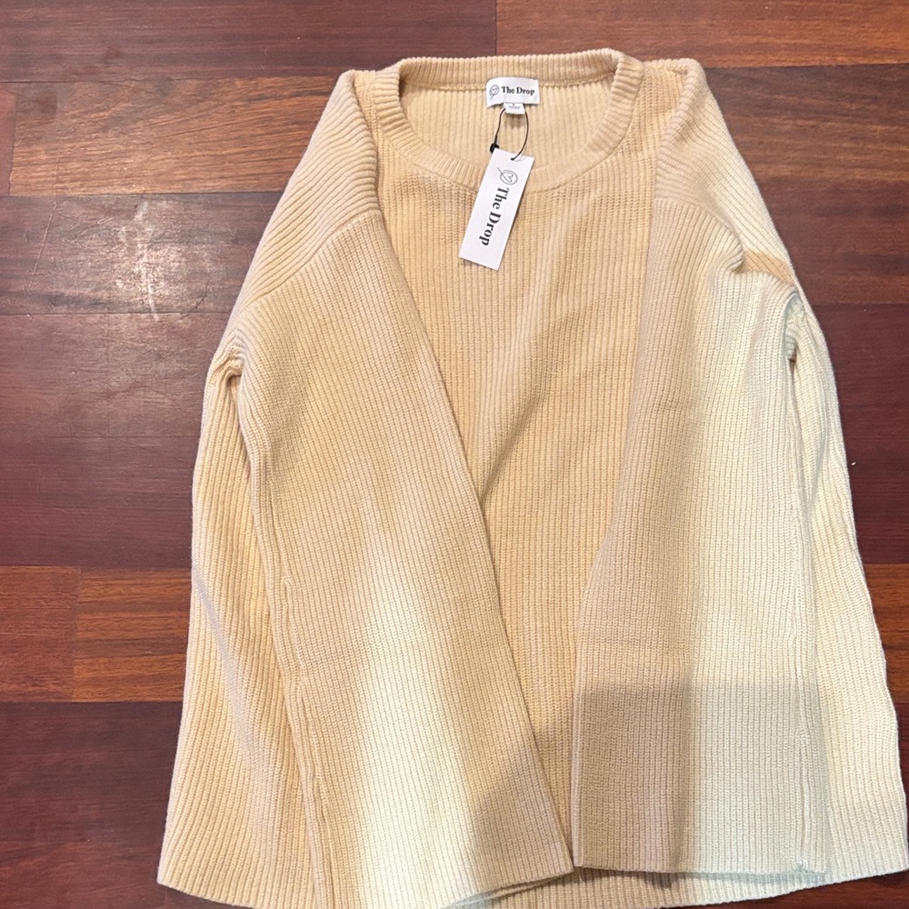 The Drop Women's Cream Crew Neck Sweater - Picture 1 of 1